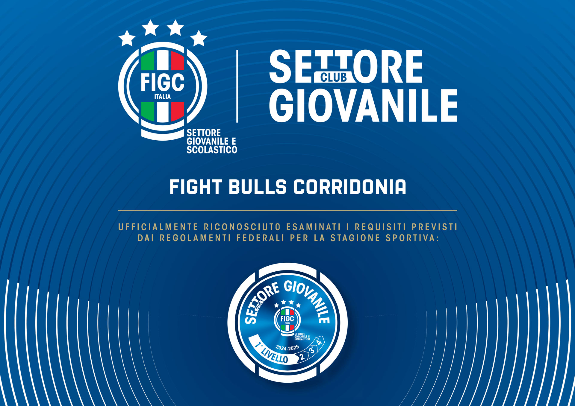 Attestato FIGC-SGS 1° Livello 24/25